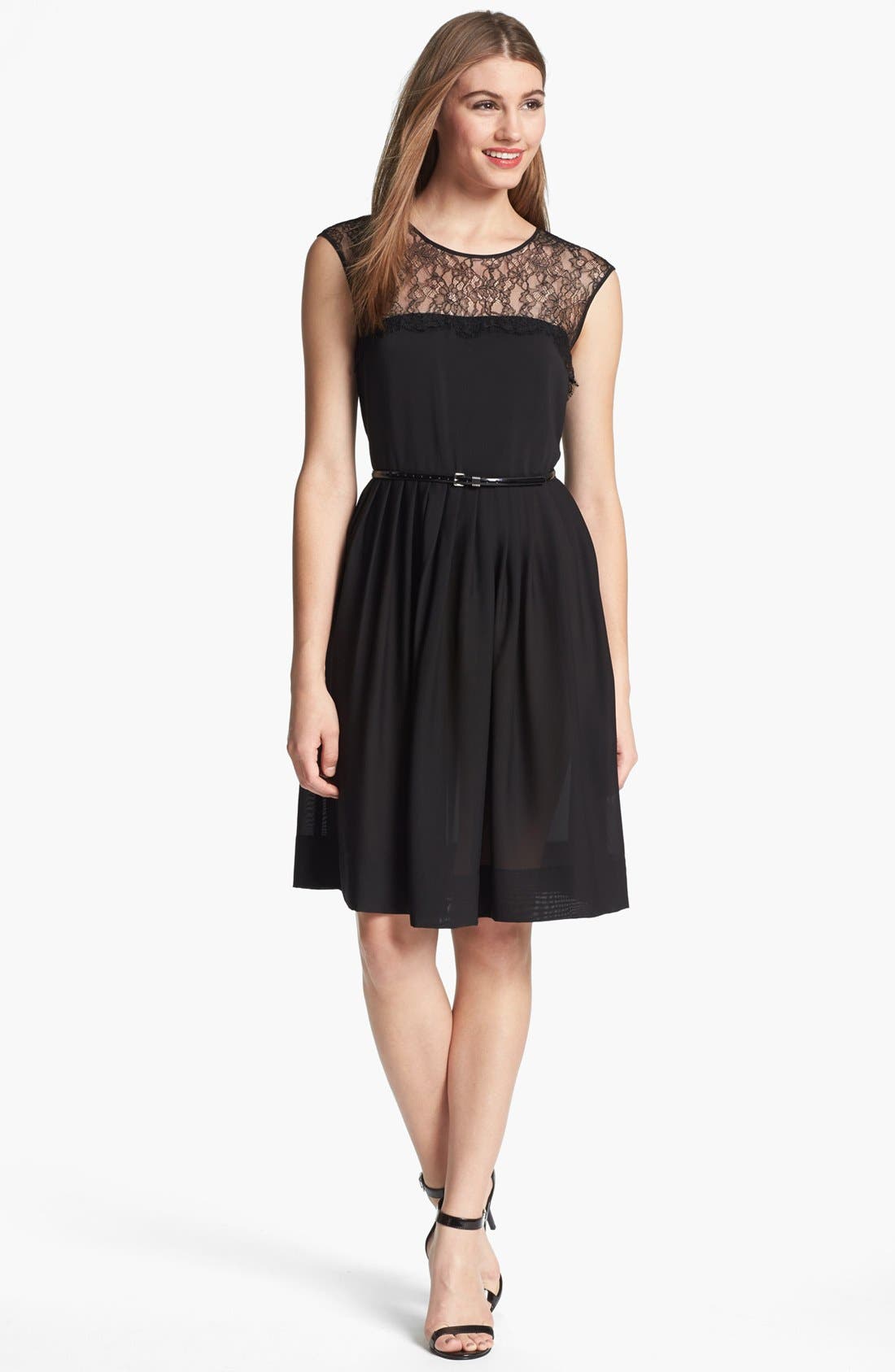 Calvin Klein Lace Fit & Flare Dress Nordstrom