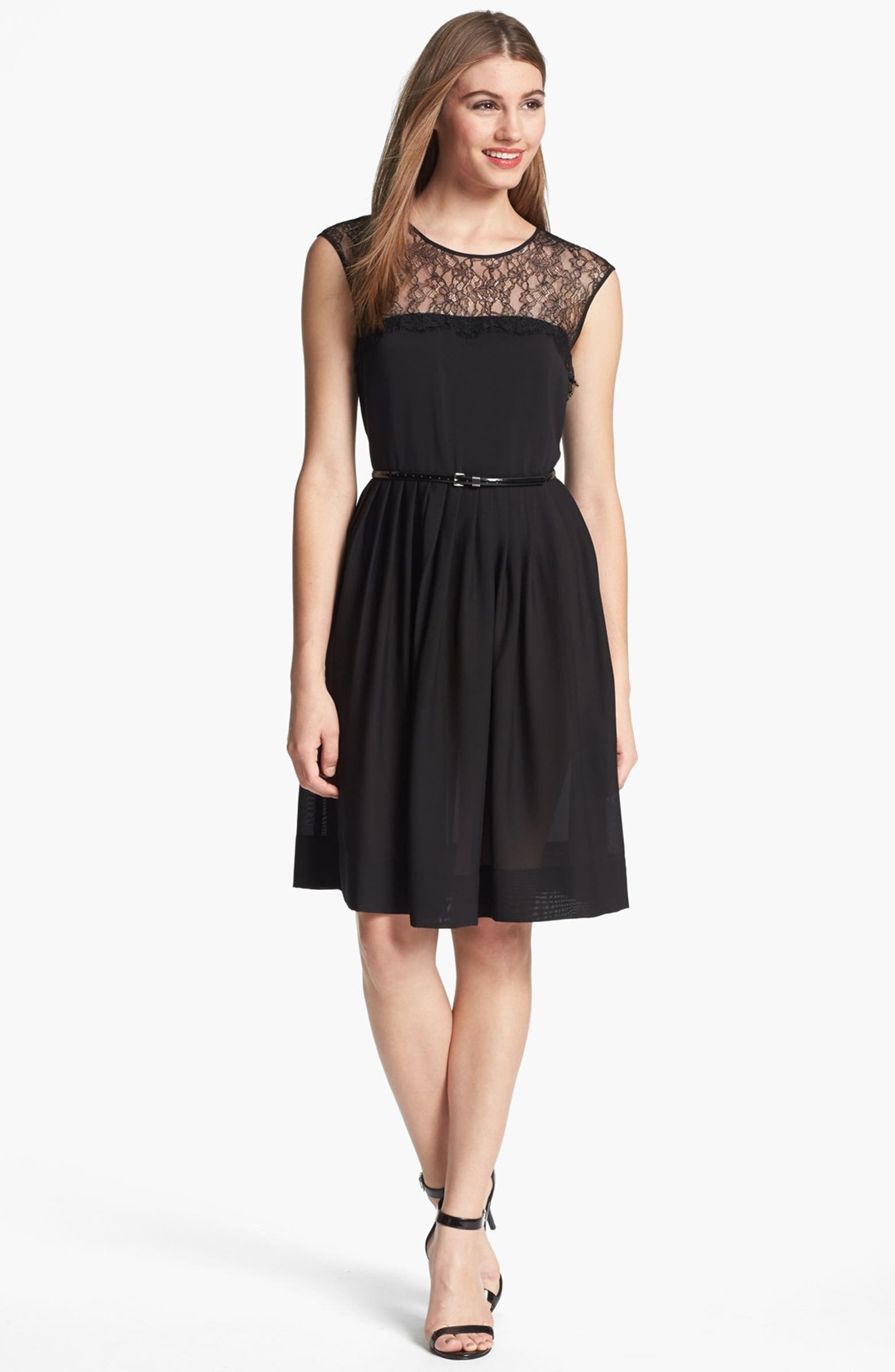 Calvin Klein Lace Fit & Flare Dress | Nordstrom