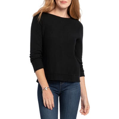 Nic+Zoe Back Country Button Back Cardigan Sweater, Black