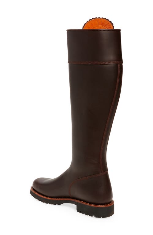 Penelope Chilvers Water Resistant Knee High Tassel Boot In Conker