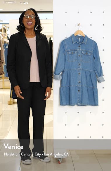 nicole cotton denim shirtdress