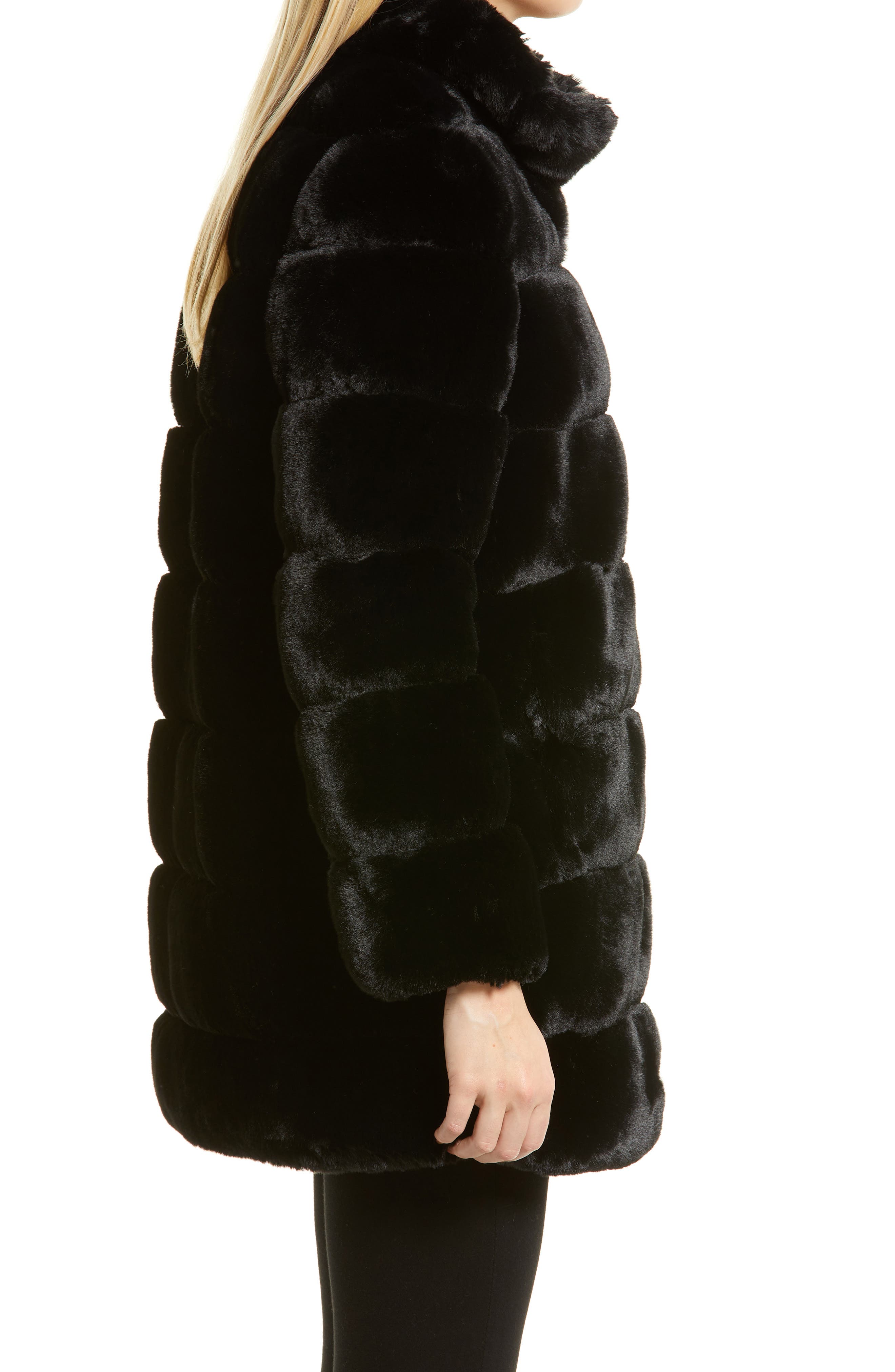 ribbed fur coat