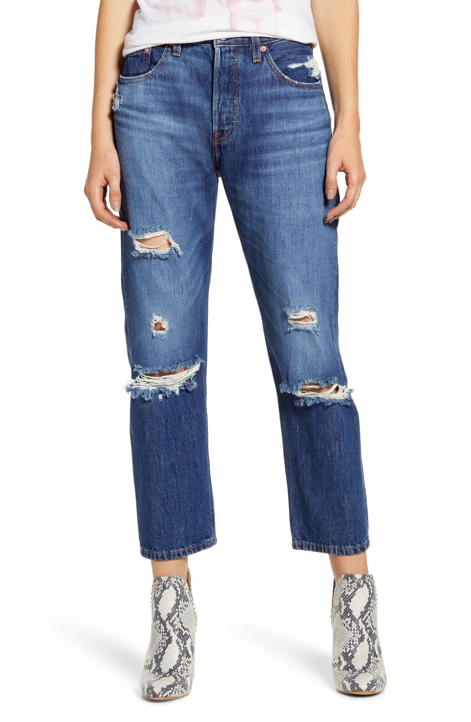 Womens levis 501 straight leg jeans Clearance