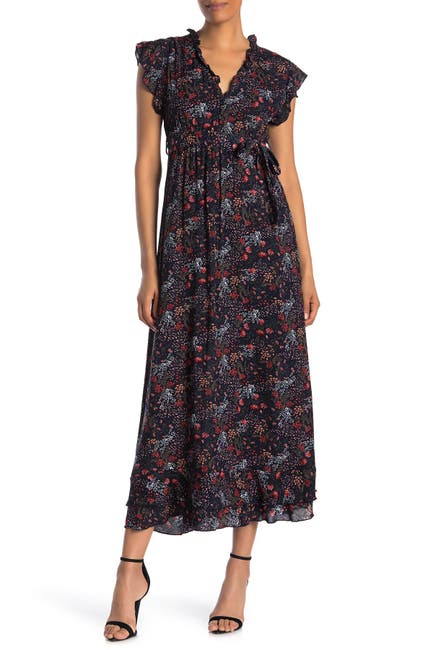 Papillon | Floral Cap Sleeve Maxi Dress | Nordstrom Rack