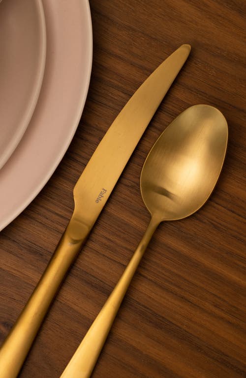 Fable Flatware Set In Matte Gold