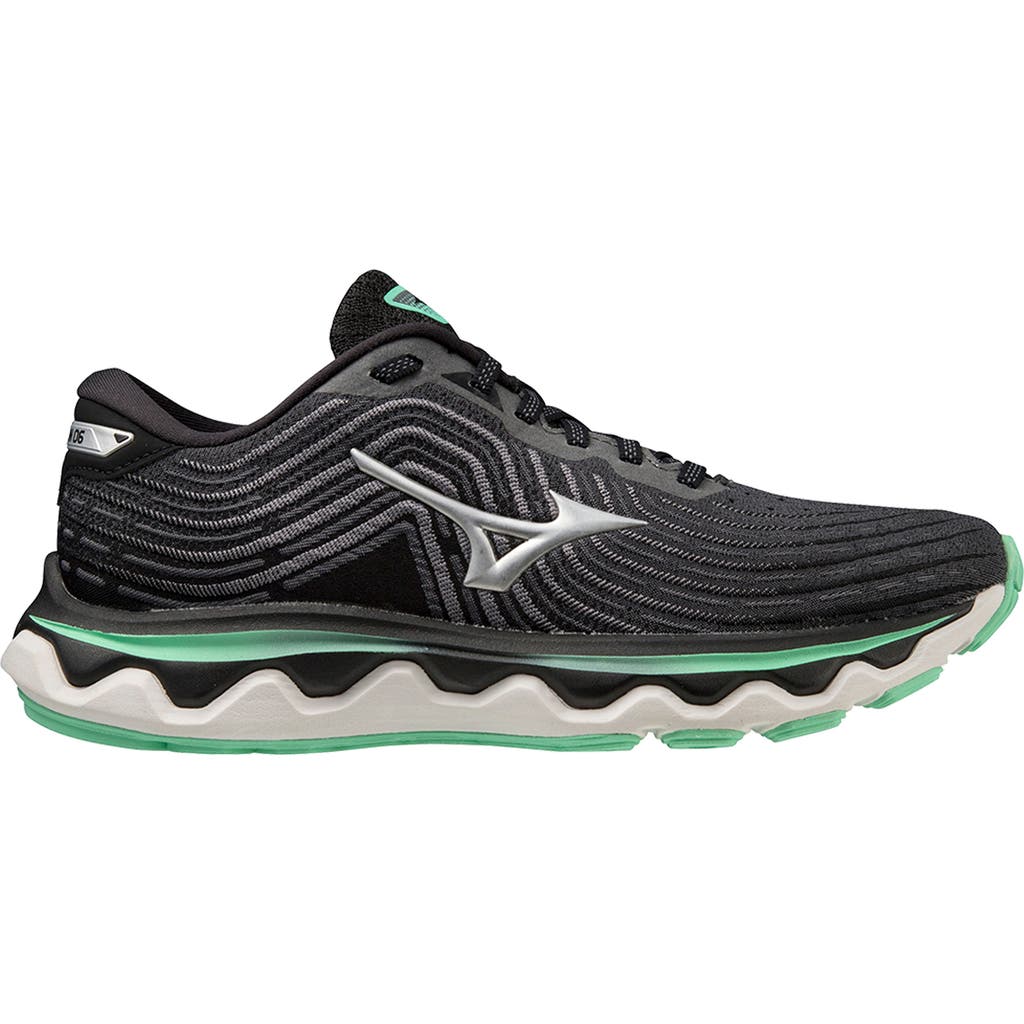 Mizuno Wave Horizon 6 Running Shoe In Iron Gate-silver