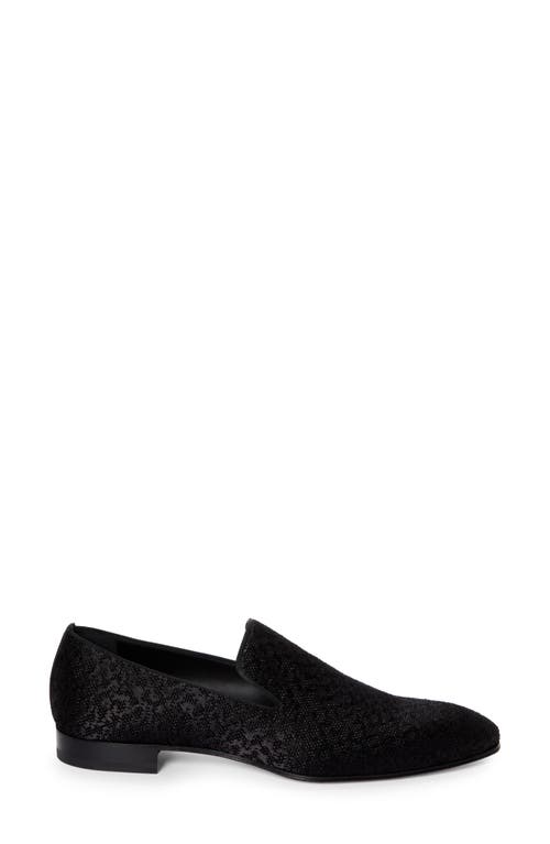 Shop Christian Louboutin Dandelion Embroidered Venetian Loafer In Black