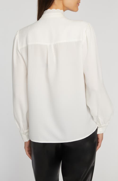 ELIE TAHARI ELIE TAHARI THE RAE SCALLOP SHIRT 