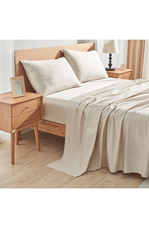 Sijo 400 Thread Luxesoft Organic Cotton Sateen Sheet Set In White