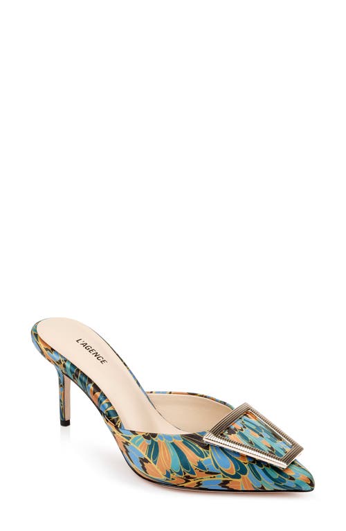Charlene Buckle Mule in Parrot Feather