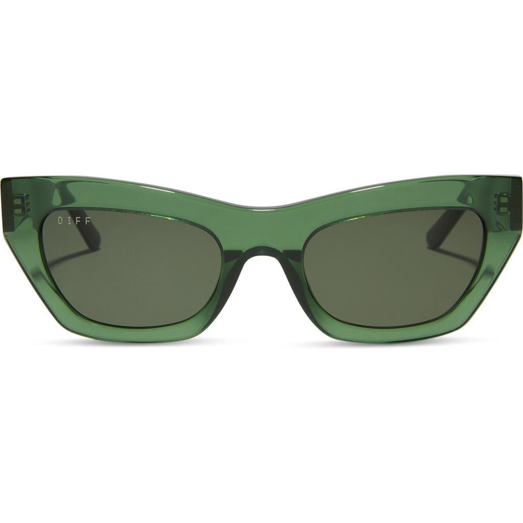 Diff Katarina 51mm Cat Eye Sunglasses In Green