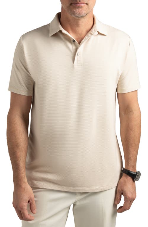 Shop Hypernatural Pinehurst Classic Fit Cotton Blend Golf Polo In Khaki/white