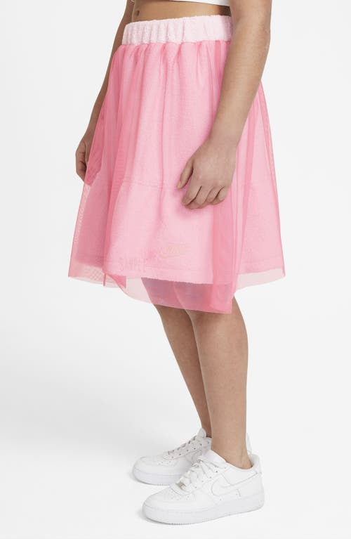 Shop Nike Kids' Icon Clash Skirt In Gypsy Rose/pink Foam