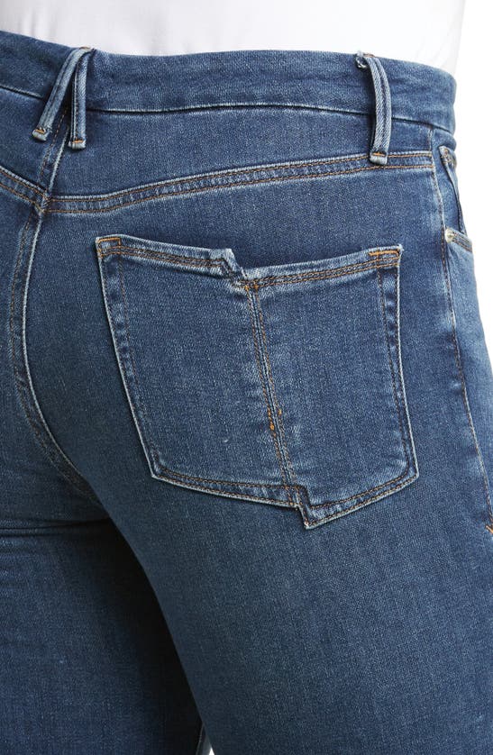 Good American Good Legs Cropped High-rise Bootcut Jeans In Indigo329