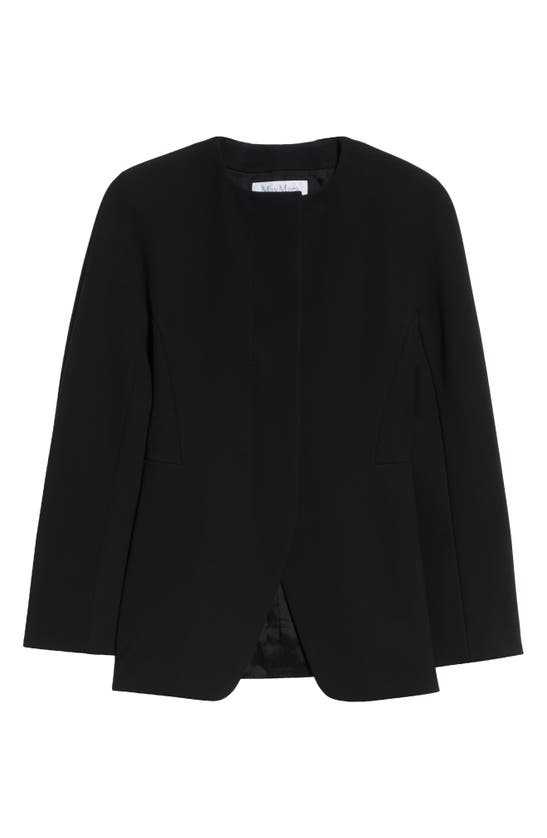 Shop Max Mara Girone Collarless Jersey Jacket In Black