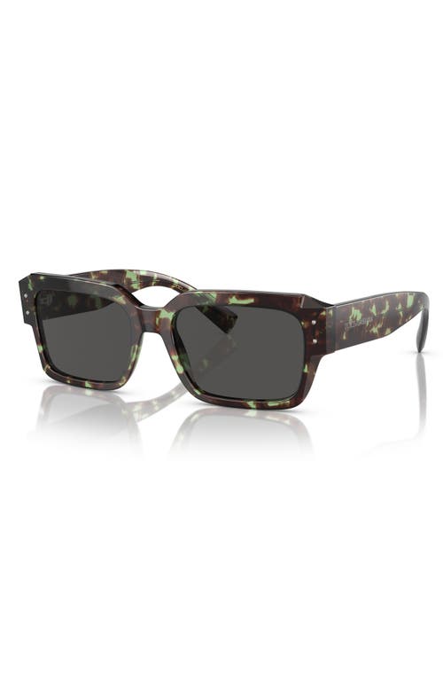 Shop Dolce & Gabbana Dolce&gabbana 56mm Rectangular Sunglasses In Lime Havana