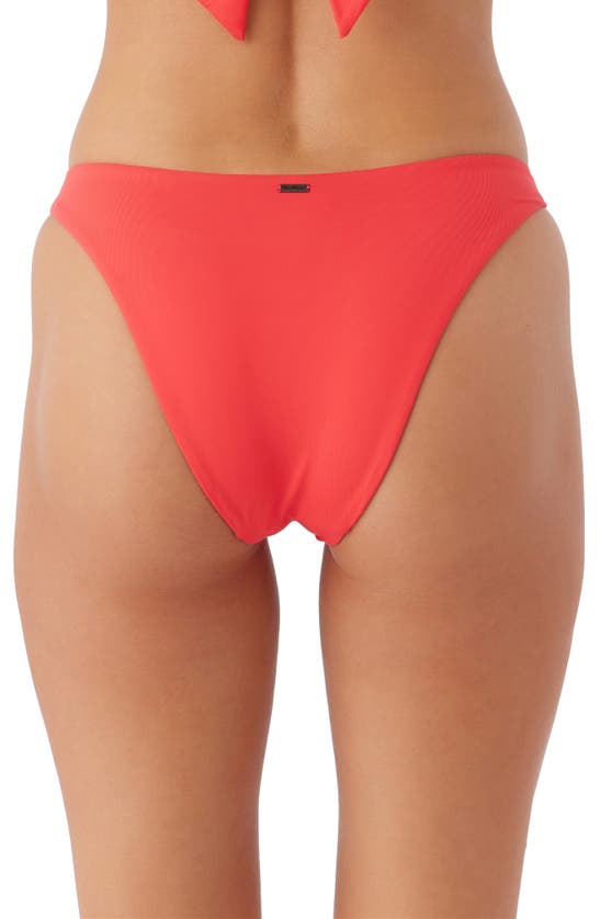 Shop O'neill Flamenco Saltwater Solids Bikini Bottoms In Bittersweet