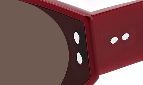 Isabel Marant Oval Sunglasses In Burgundy/brown