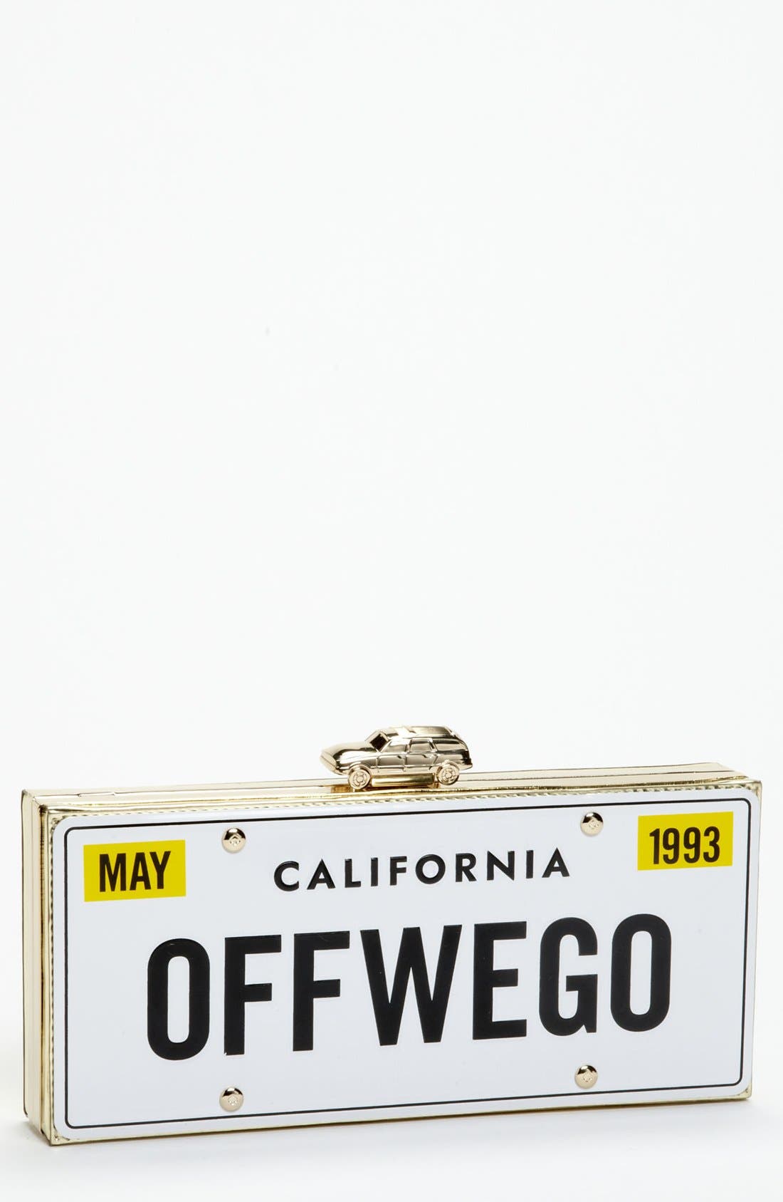 kate spade license plate clutch