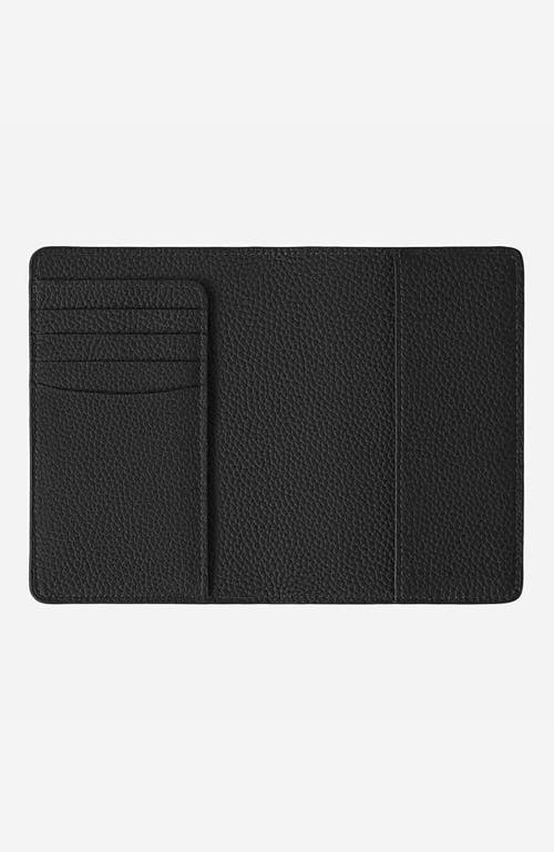 Maison De Sabre Maison De Sabré Leather Passport Holder In Black Caviar