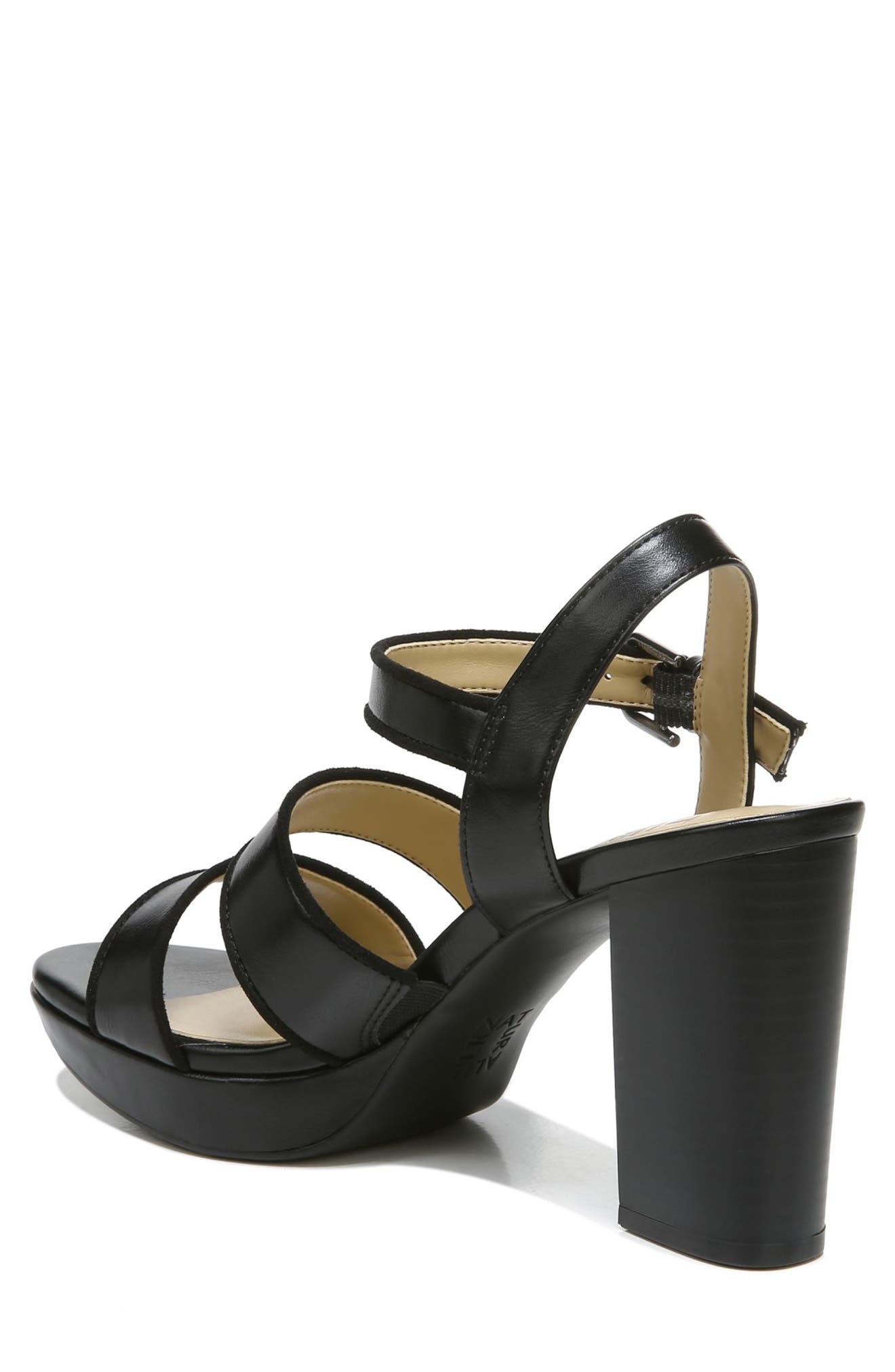 naturalizer black platform sandals