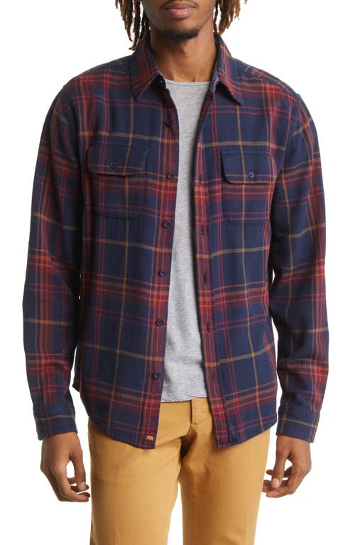 Mountain Regular Fit Flannel Button-Up Shirt in Cider Plaid