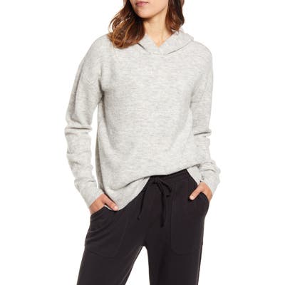 Vineyard Vines Plush Hooded Wool Blend Sweater, Grey