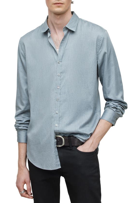 John Varvatos Bucks Slim Fit Button-up Shirt In Blue Stone