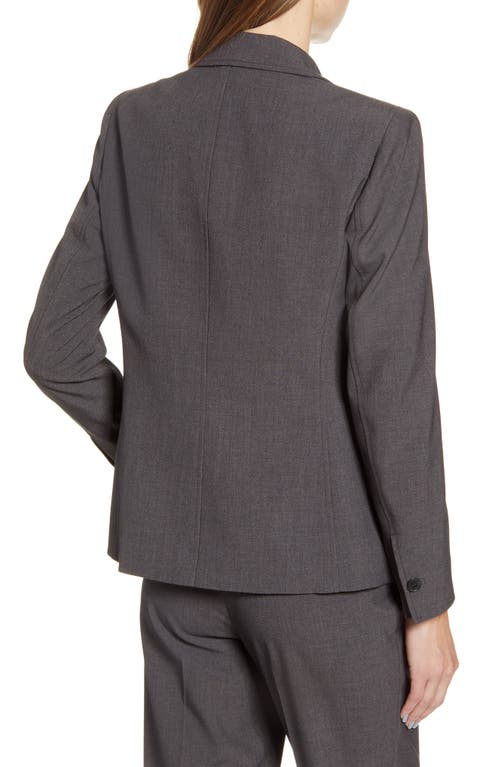Anne Klein Blazer In Zinc/anne Blk