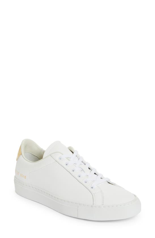 Shop Common Projects Retro Classic Low Top Sneaker In White/ Gold