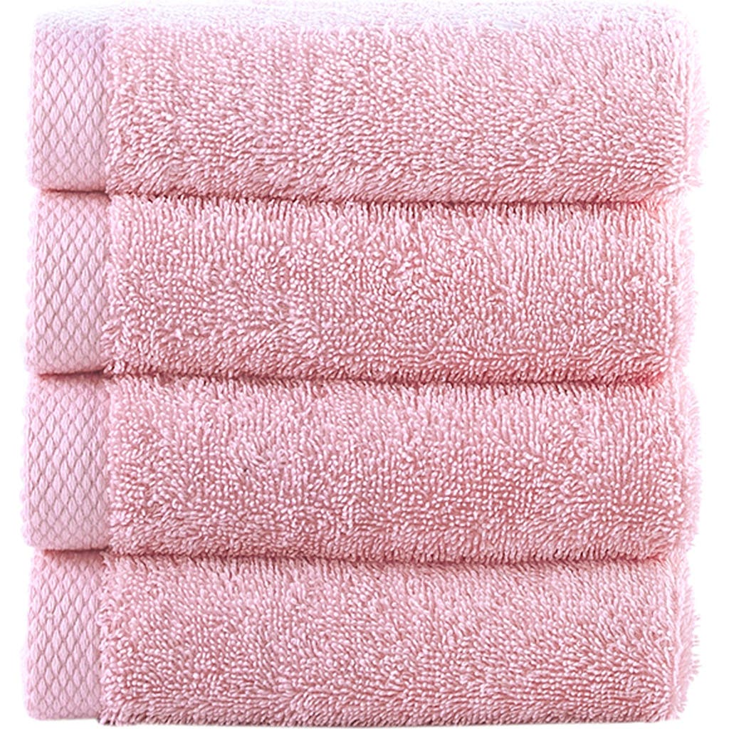 Brooks Brothers Solid Signature 4-pack Turkish Cotton Washcloths In Pink