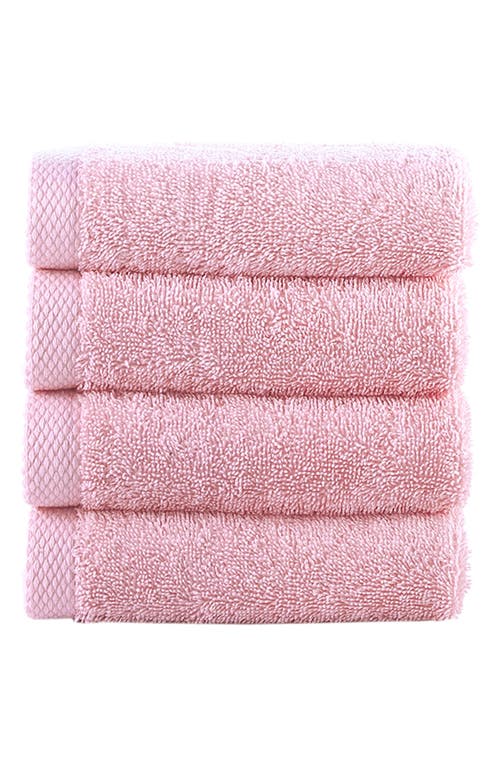 Brooks Brothers Solid Signature 4-pack Turkish Cotton Washcloths In Pink