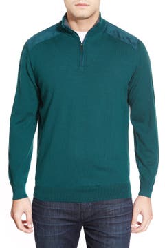 Bugatchi Merino Wool Quarter Zip Sweater | Nordstrom