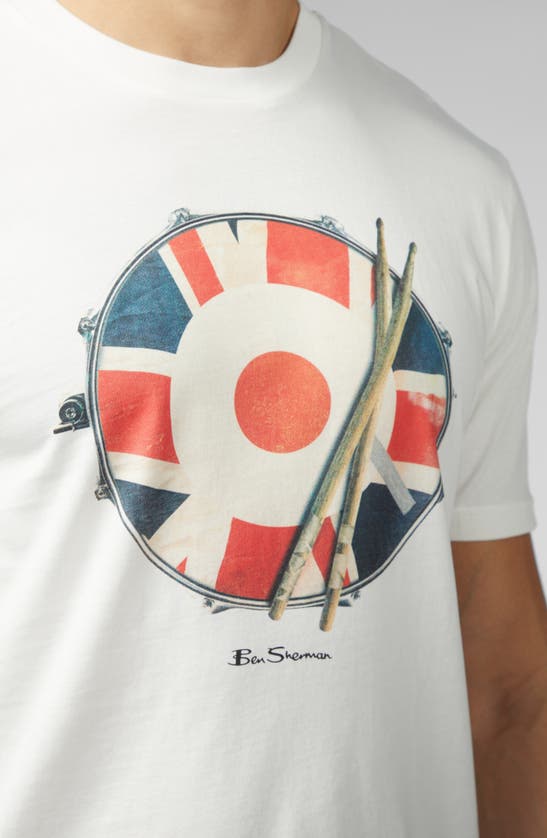 Shop Ben Sherman Snare Target Graphic T-shirt In Snow White
