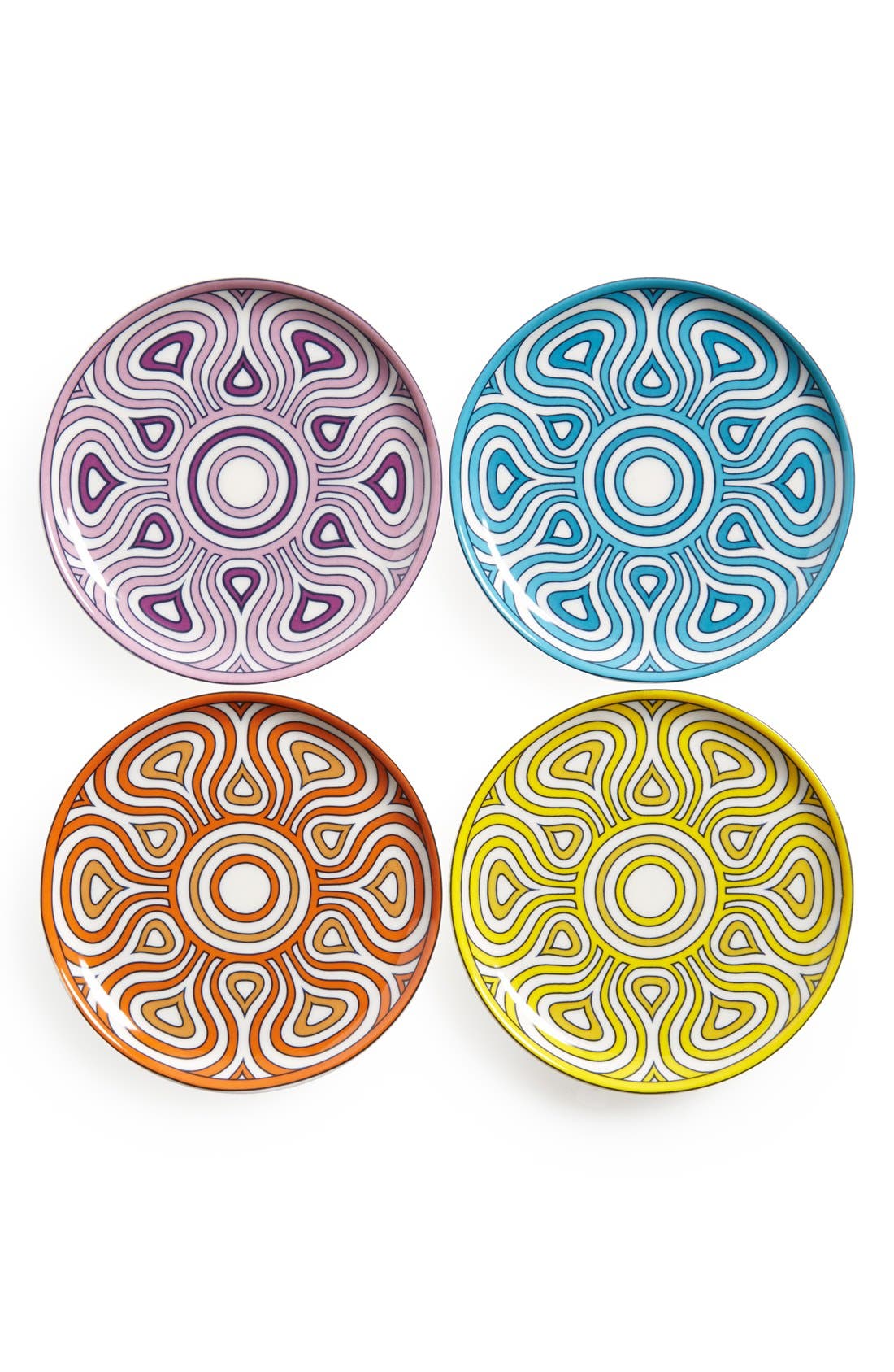 Jonathan Adler 'St. Tropez' Glazed Porcelain Coasters (Set of 4
