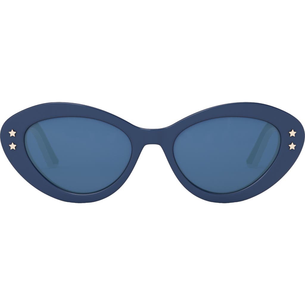 Dior 'pacific B1u 53mm Butterfly Sunglasses In Shiny Blue/blue