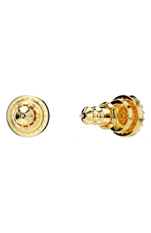 Shop Swarovski Una Crystal Stud Earrings In Gold