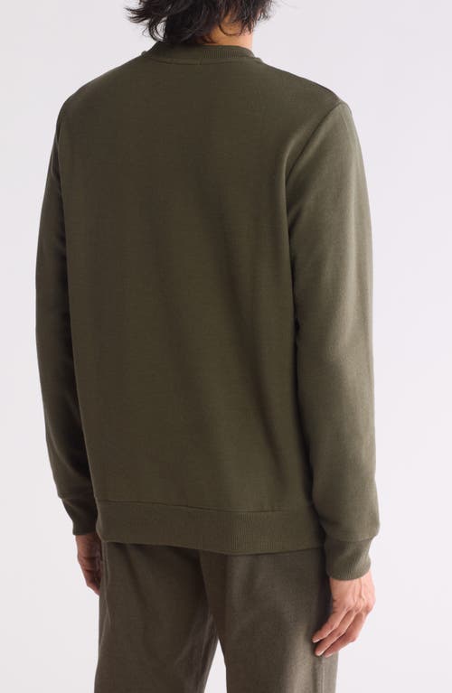 Theory Essential Fleece Sweatshirt In Dark Rosemary