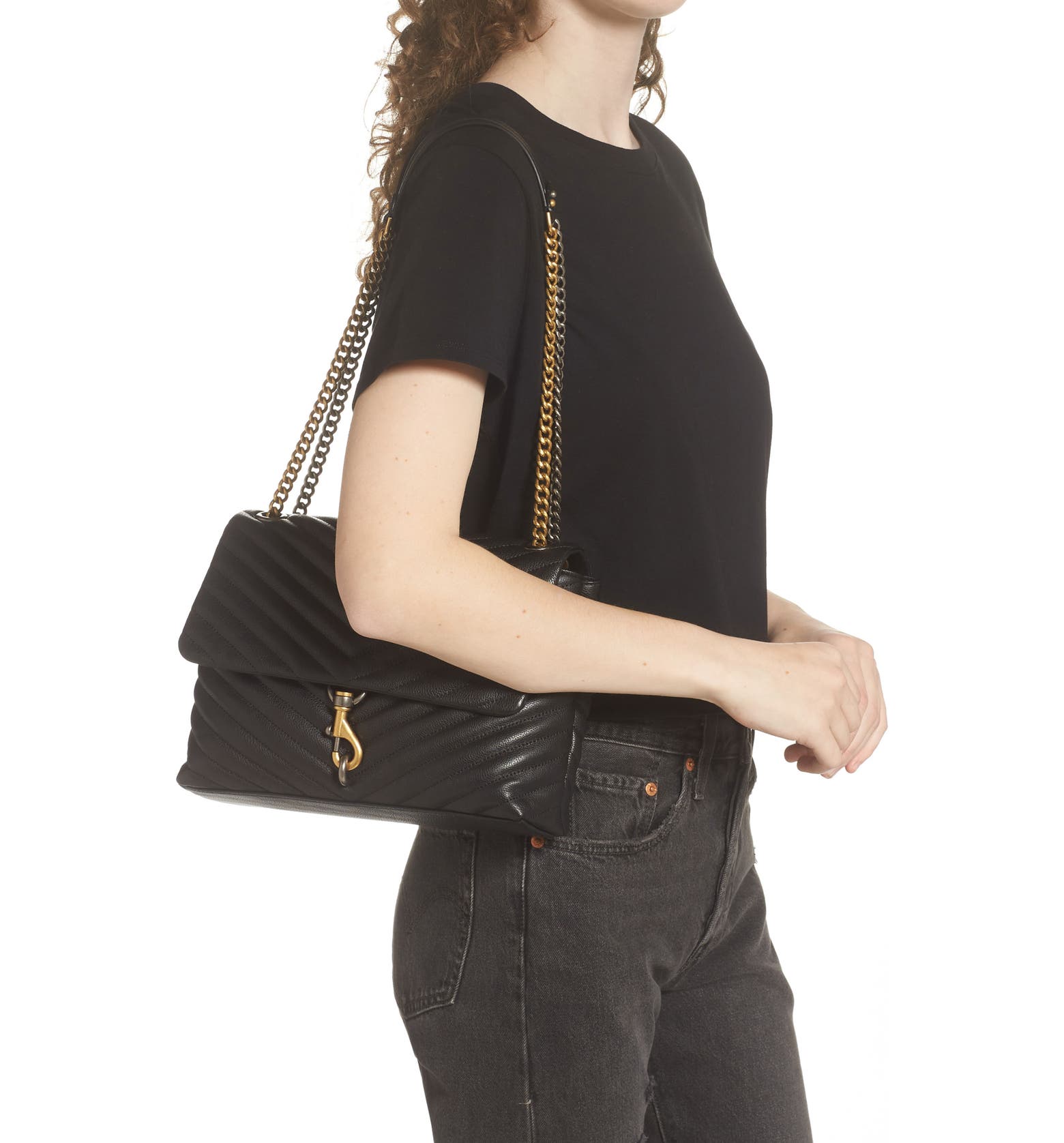 Rebecca Minkoff Edie Quilted Leather Shoulder Bag | Nordstrom