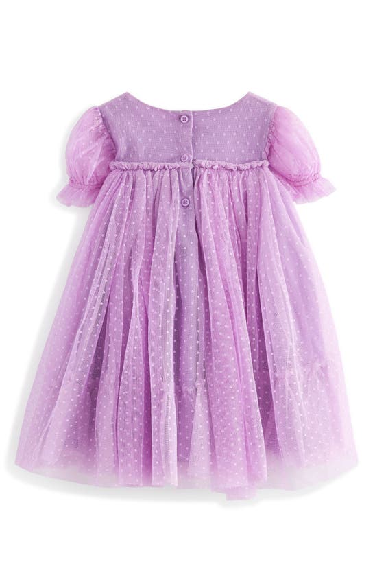 Shop Next Kids' Dot Mesh Party Dress In Purple