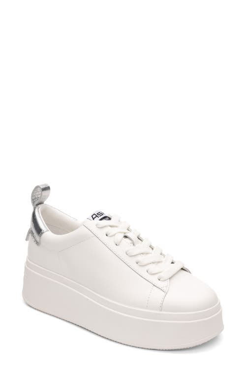 Shop Ash Maya Platform Sneaker In White/silver