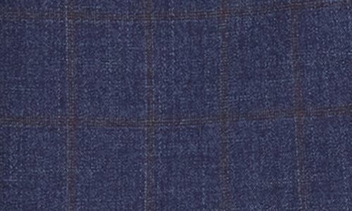 Gino Vitale Slim Fit 3-piece Blue Check Suit In Blue