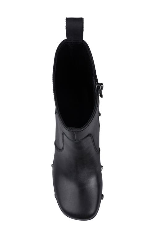 Zigi Rakel Platform Bootie In Black Leather