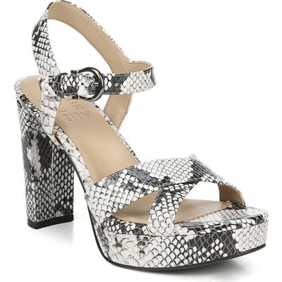 Naturalizer Mia Cross Strap Platform Sandal, White