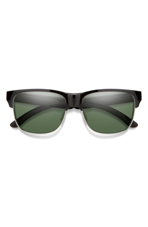Lowdown Split 56mm ChromaPop Polarized Square Sunglasses in Black /Gray Green