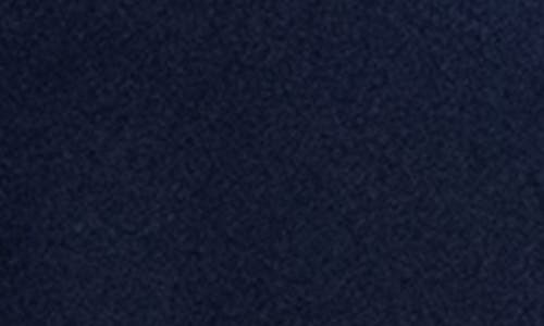 Nina Leonard Mesh Inset Trapeze Dress In Navy