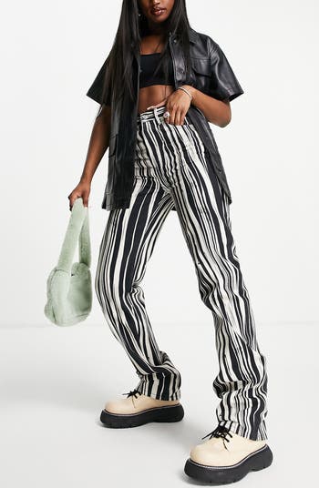 Topshop Kort Stripe Jeans Nordstromrack