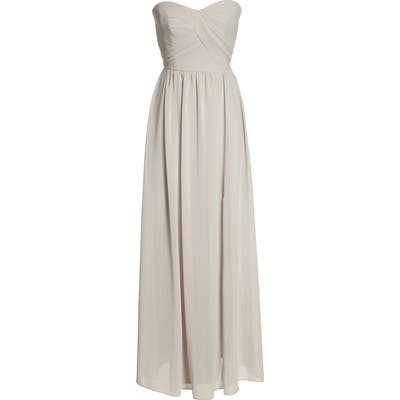 Social Bridesmaids Strapless Georgette Gown