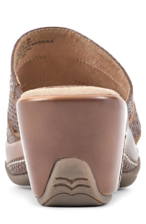 Shop White Mountain Footwear White Mountain Valora Wedge Sandal In Brown/woven