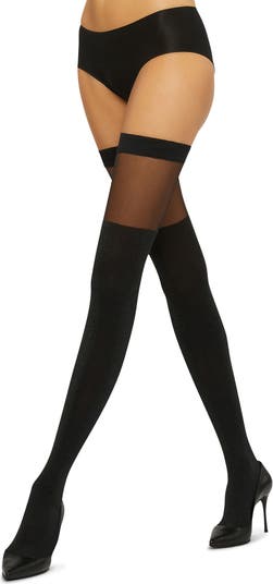 Wolford Shiny Sheer Stay-Up Stockings